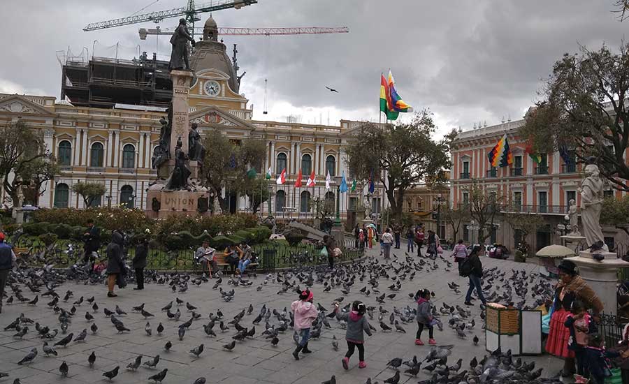 Plaza Murillo en La Paz (Bolivia)